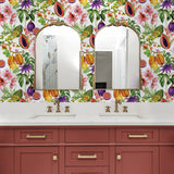 WD10101 fruit wallpaper bathroom from Seabrook Designs