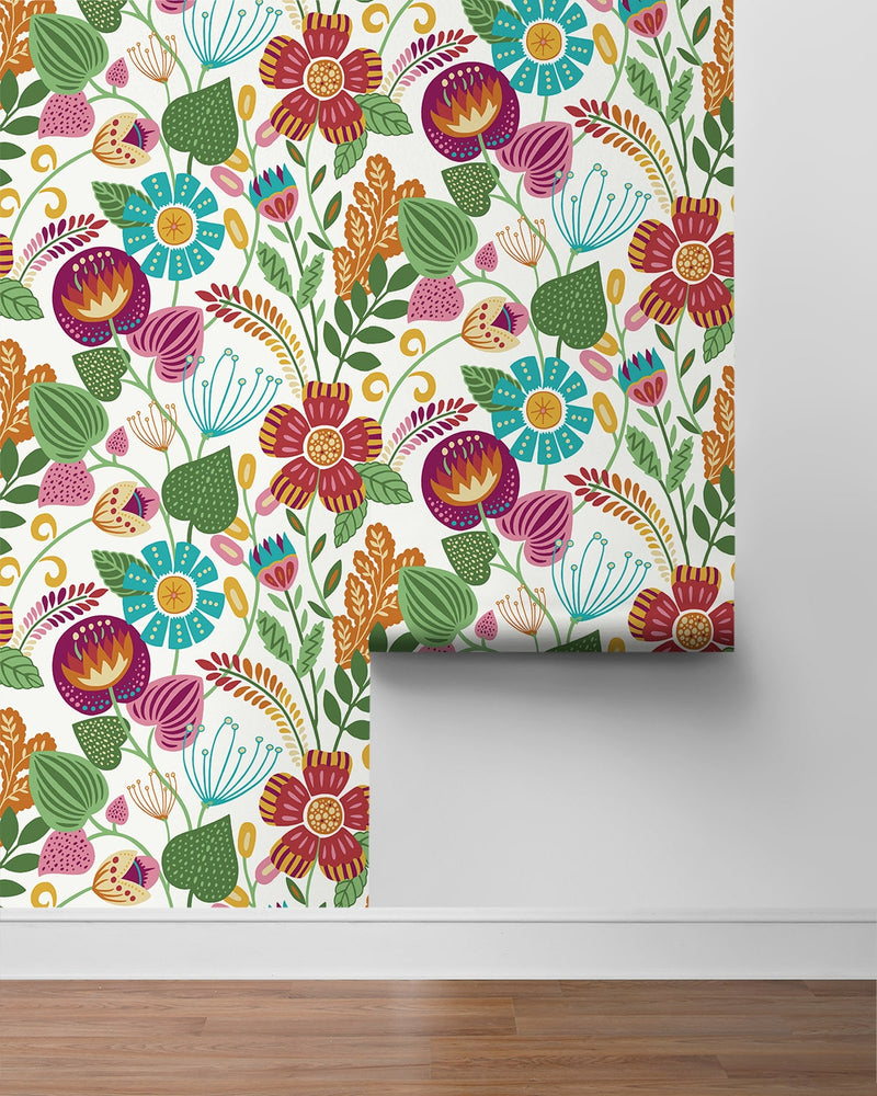 WD10200 floral wallpaper roll from Seabrook Designs