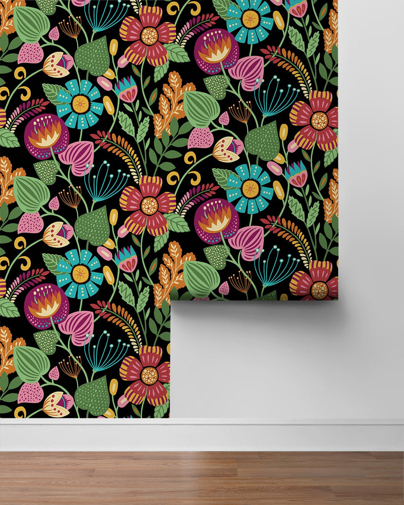WD10210 floral wallpaper roll from Seabrook Designs