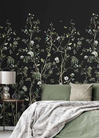WD20000M tropical chinoiserie wall mural bedroom from Say Decor