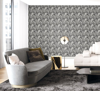 WH40216 Piano Jazz Faux Skin Animal Print Unpasted Wallpaper Living Room from Say Decor