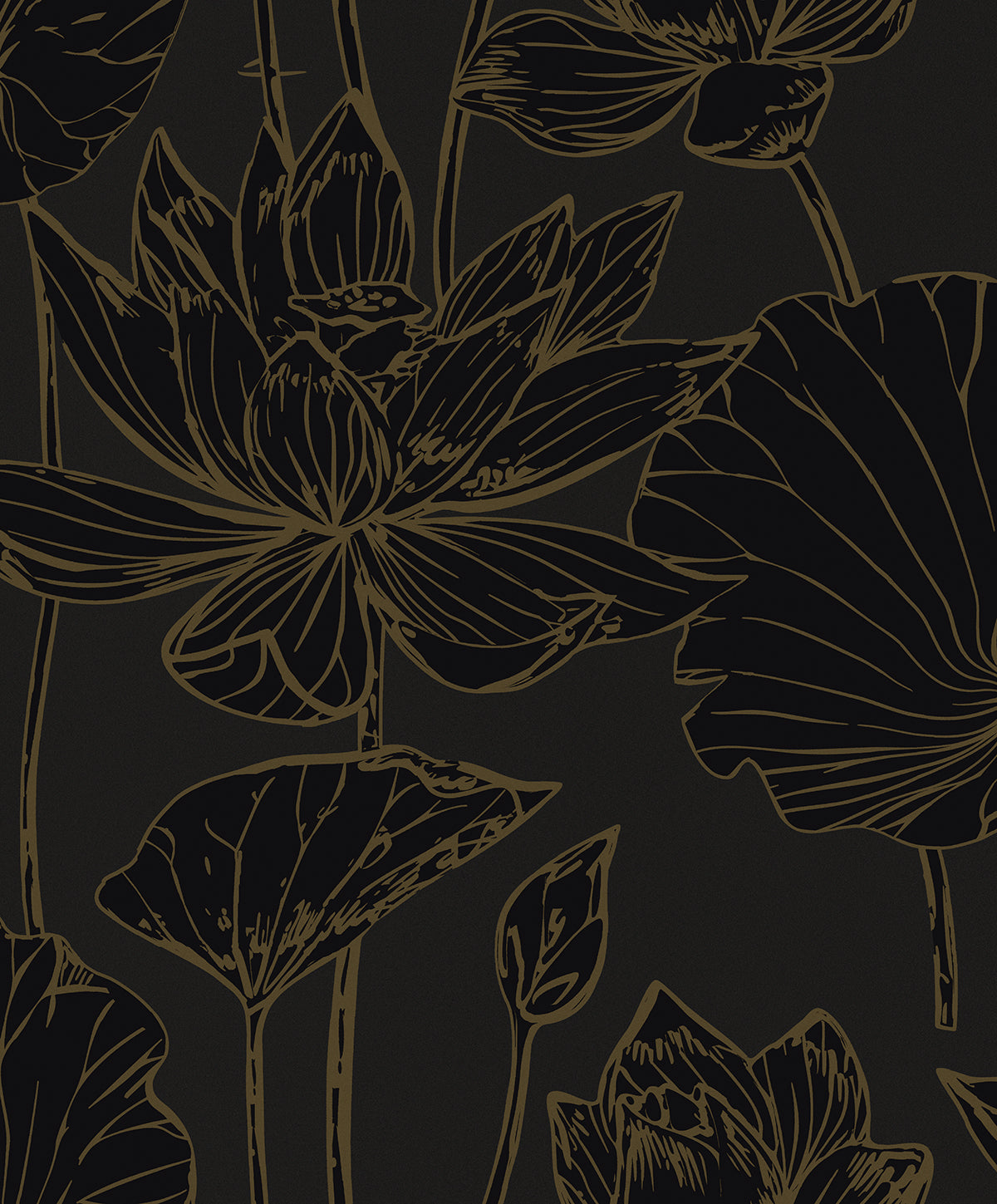 WH40700 Piano Viola Lotus Floral Unpasted Wallpaper from Say Decor