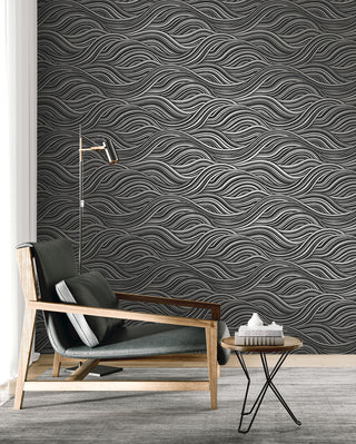 WH41700 Piano Melody Waves Abstract Unpasted Wallpaper Decor from Say Decor