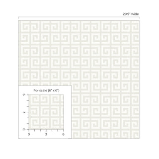 WH41900 Piano Major Greek Key Geometric Unpasted Wallpaper Scale from Say Decor