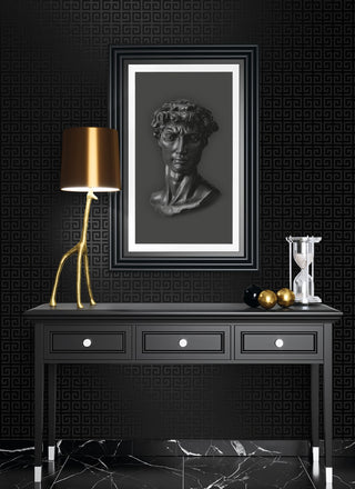 WH41920 Piano Major Greek Key Geometric Unpasted Wallpaper Entryway from Say Decor