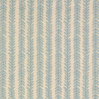 WOOD001 Schumacher Woodperry Linen Botanical Stripe Fabric at Say Decor
