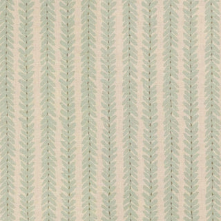 WOOD003 Schumacher Woodperry Linen Botanical Stripe Fabric at Say Decor