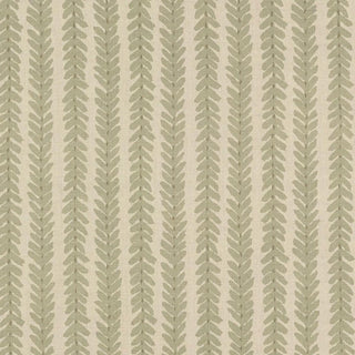 WOOD006 Schumacher Woodperry Linen Botanical Stripe Fabric at Say Decor