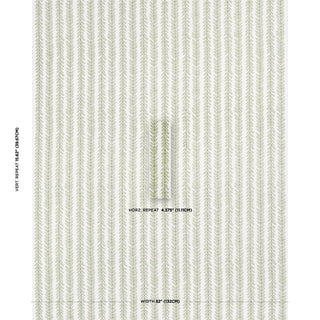 WOOD007 Schumacher Woodperry Linen Botanical Stripe Fabric scale at Say Decor