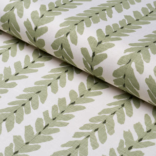 WOOD007 Schumacher Woodperry Linen Botanical Stripe Fabric roll at Say Decor