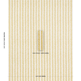 WOOD008 Schumacher Woodperry Linen Botanical Stripe Fabric scale at Say Decor
