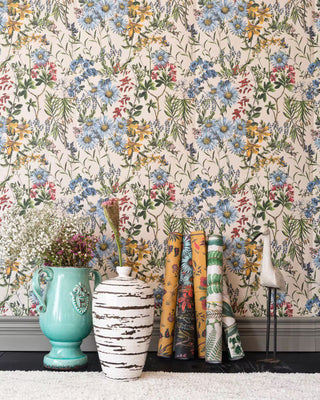MINDTHEGAP WP20308 Neutral Summerish Floral Unpasted Wallpaper Decor at Say Decor