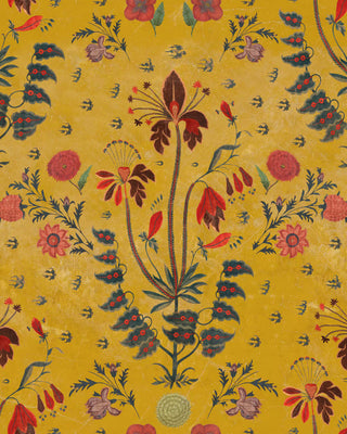 MINDTHEGAP WP20311 Ochre Yellow Gypsy Floral Unpasted Wallpaper at Say Decor