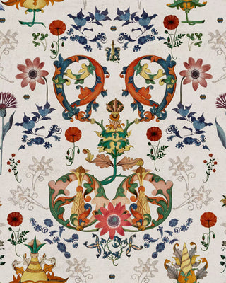 MINDTHEGAP WP20313 Off White Transylvania Folk Botanical Unpasted Wallpaper at Say Decor