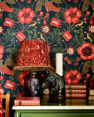 MINDTHEGAP WP20543 Blue Folk Szekely Floral Unpasted Wallpaper Decor at Say Decor