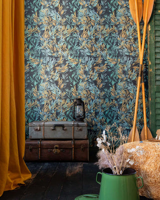 MINDTHEGAP WP20732 Blue Freshwater Grass Unpasted Wallpaper Bedroom at Say Decor