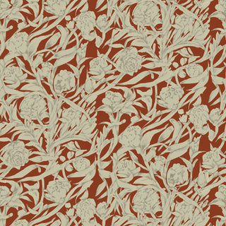 Mitchell Black Botanical Legacy Wandervine Floral Wallpaper in shade Crimson at Say Decor