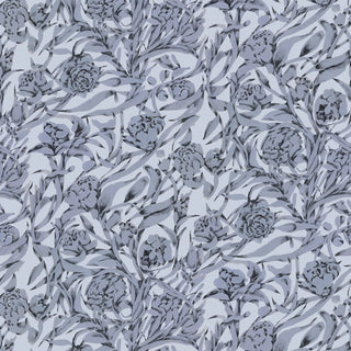 Mitchell Black Botanical Legacy Wandervine Floral Wallpaper in shade Glacial Gray at Say Decor