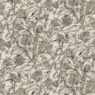 Mitchell Black Botanical Legacy Wandervine Floral Wallpaper in shade Newsprint Beige at Say Decor