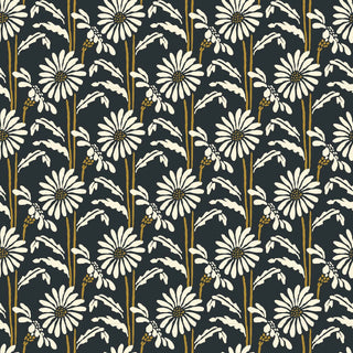Mitchell Black Woodland Bloom Floral Wallpaper in shade Soot at Say Decor