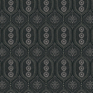 Holloway Floral Geometry black Peel and Stick Wallpaper from Say Decor
