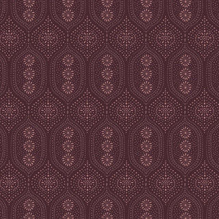 Holloway Floral Geometry maroon Peel and Stick Wallpaper from Say Decor