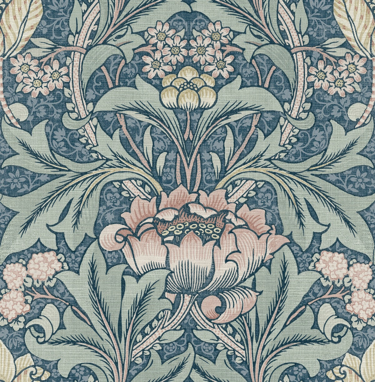 Morris Flower Vintage Arts and Crafts Wallpaper – Say Decor LLC