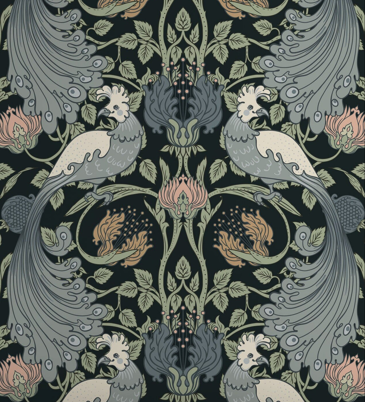 Bird floral vintage William Morris wallpaper from Say Decor