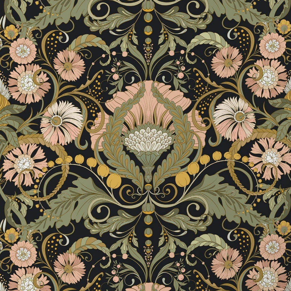 Art Nouveau floral vintage wallpaper from Say Decor