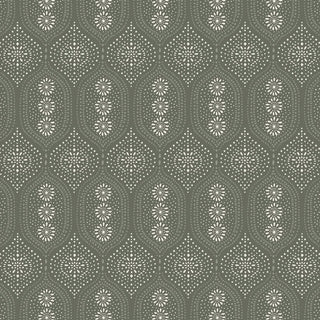 Holloway Floral Geometry green Peel and Stick Wallpaper from Say Decor