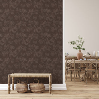 Grey Orchard Peel and Stick Wallpaper Entryway from Say Decor