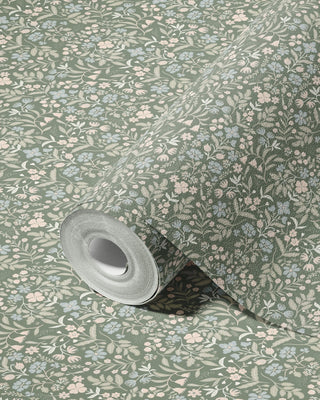 Riverpine Studio Saybrook Sage Roselyn Floral Wallpaper Roll at Say Decor