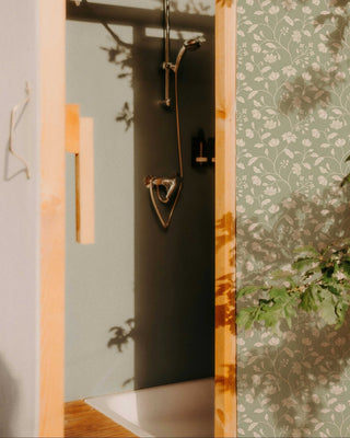 Riverpine Studio Soft Sage Wild Geranium Floral Wallpaper Decor at Say Decor