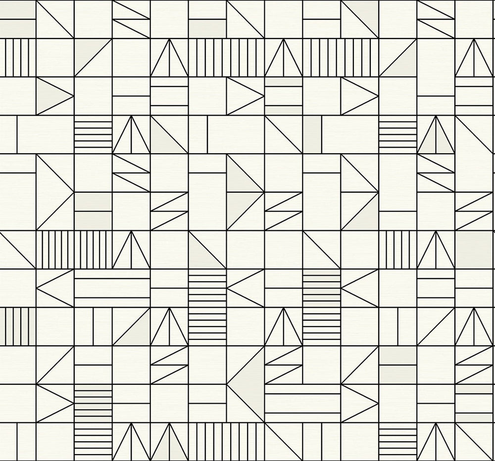 Belfiore Stacked Shapes Geometric Unpasted Wallpaper