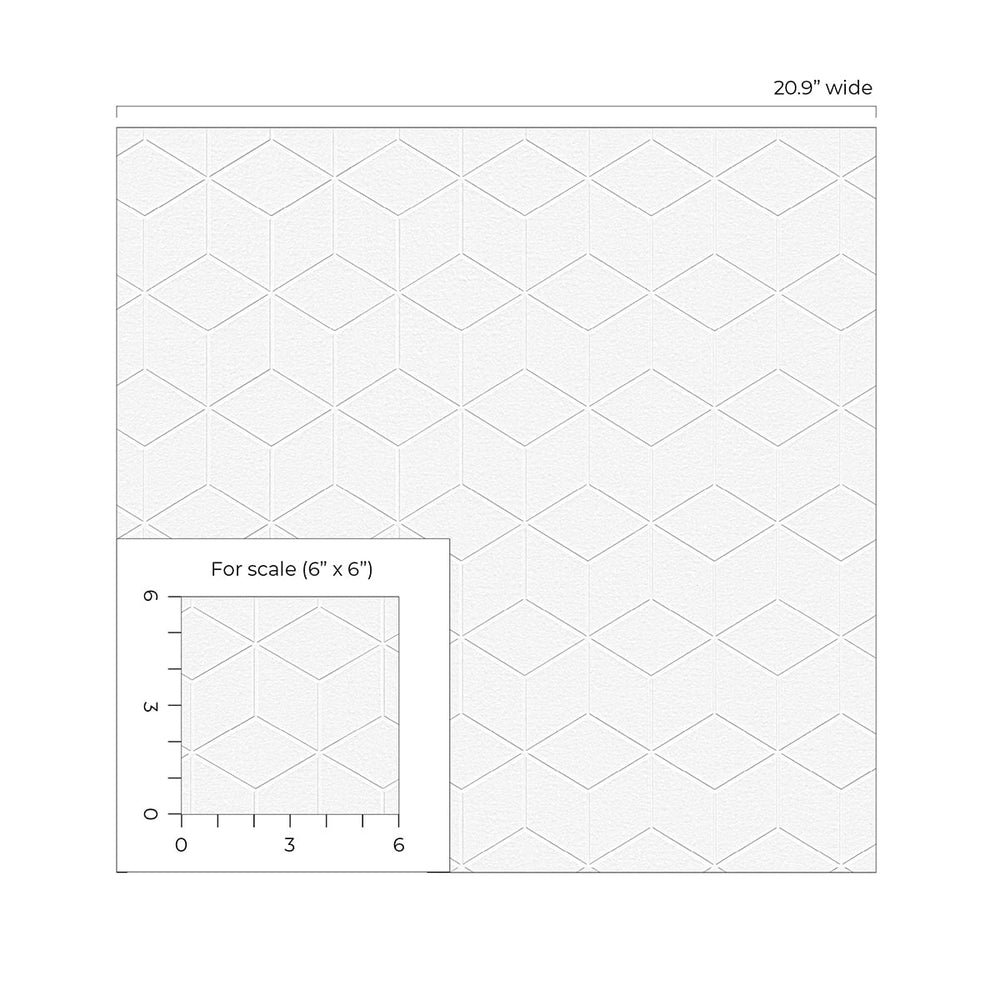 11008-10 geometric paintable wallpaper scale from the RollOver collection by Erismann