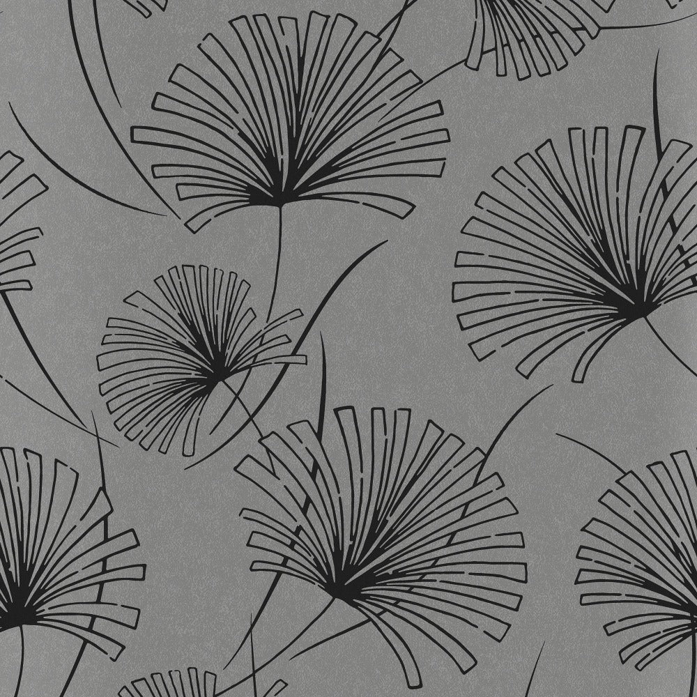 
                  
                    1302402 silver palm botanical wallpaper from the Black and White collection by Etten Gallerie
                  
                