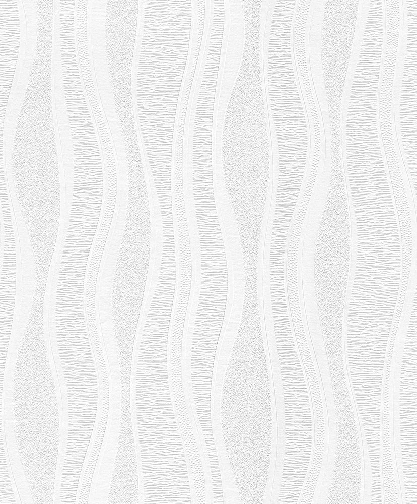 13045-10 Patterned Ribbon Paintable Unpasted Wallpaper