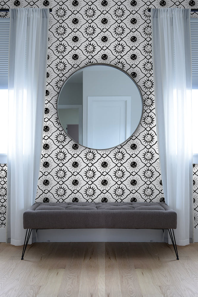 140070WR Sol peel and stick wallpaper bedroom from Elana Gabrielle