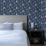 140090WR Birdsong peel and stick wallpaper bedroom from Elana Gabrielle