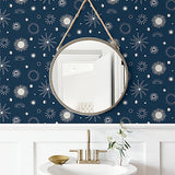 140121WR peel and stick wallpaper bathroom from Elana Gabrielle