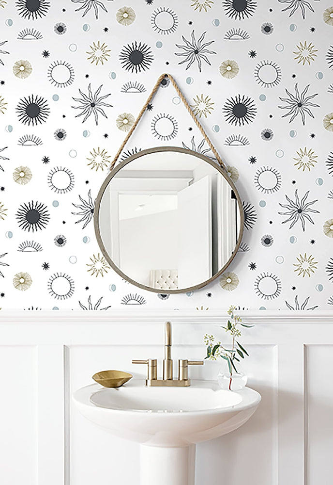 140122WR peel and stick wallpaper bathroom from Elana Gabrielle