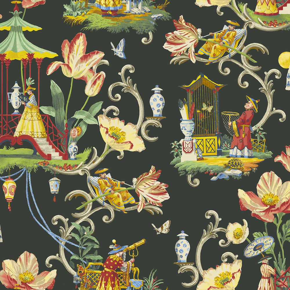 Chinoiserie peel and stick wallpaper 150101WR from Harrison Howard