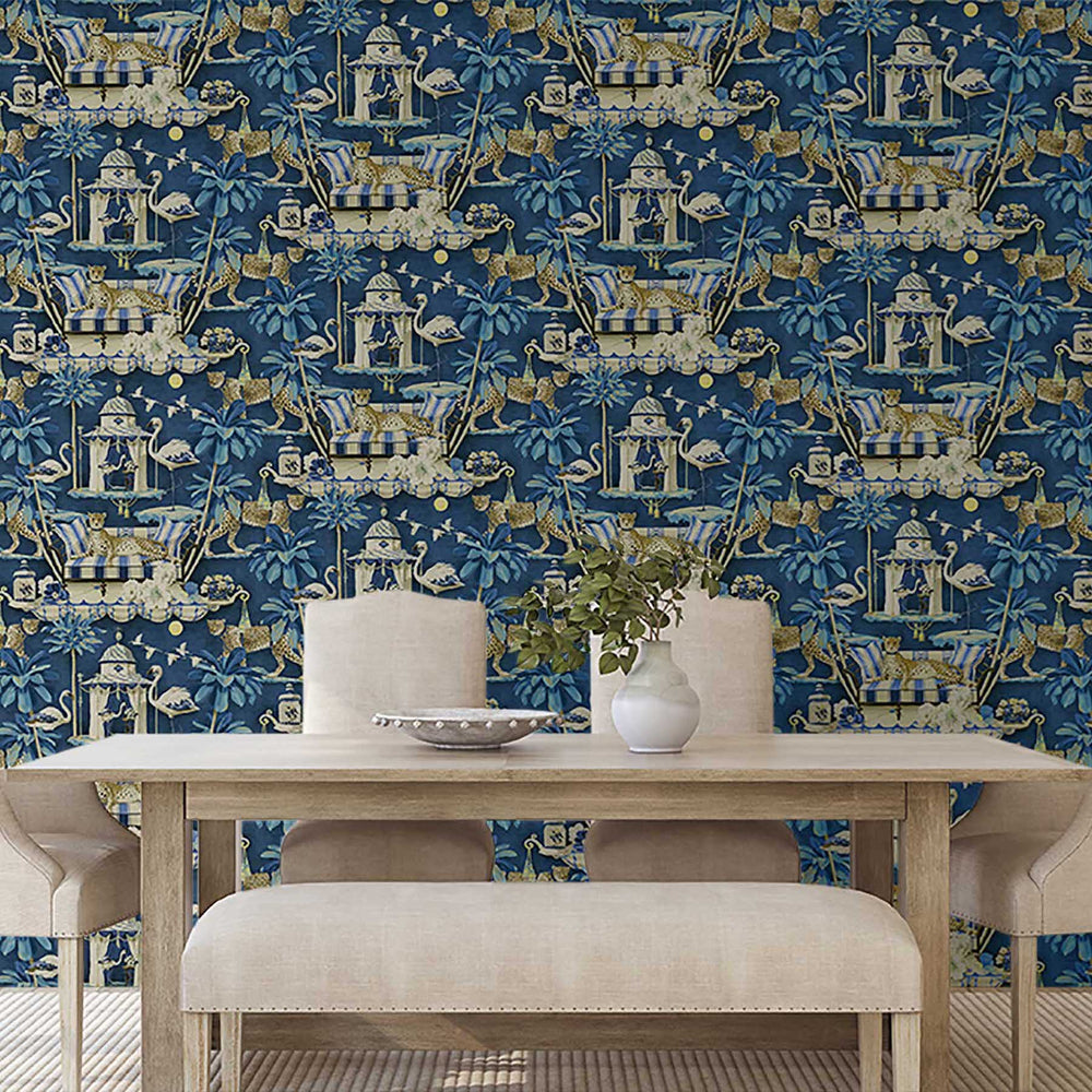 
                  
                    Leopard peel and stick wallpaper dining room 150131WR from Harrison Howard
                  
                