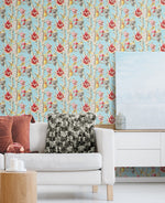 Beach peel and stick wallpaper living room 150140WR from Harrison Howard