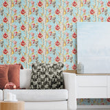 Beach peel and stick wallpaper living room 150140WR from Harrison Howard