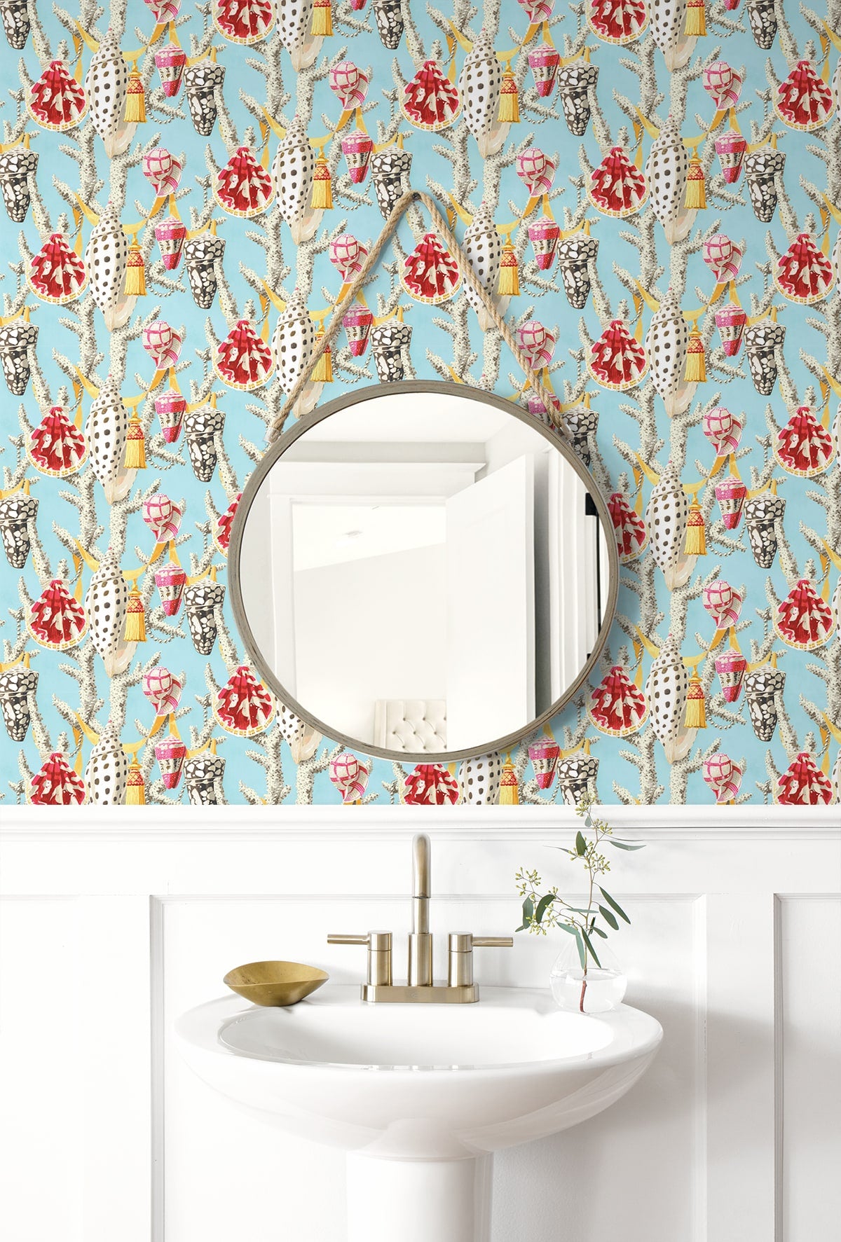 Beach peel and stick wallpaper bathroom 150140WR from Harrison Howard
