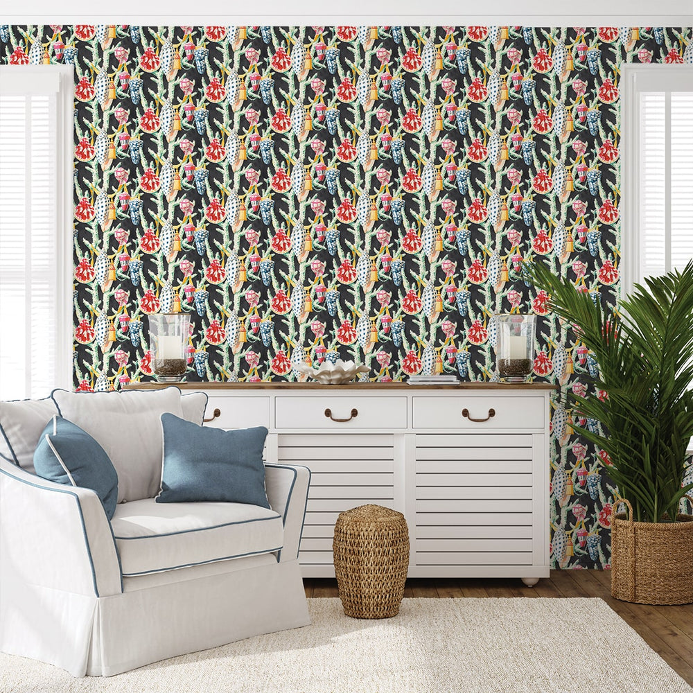 Beach peel and stick wallpaper living room 150142WR from Harrison Howard