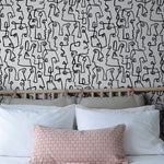 Abstract peel and stick wallpaper bedroom 160011WR from Surface Style