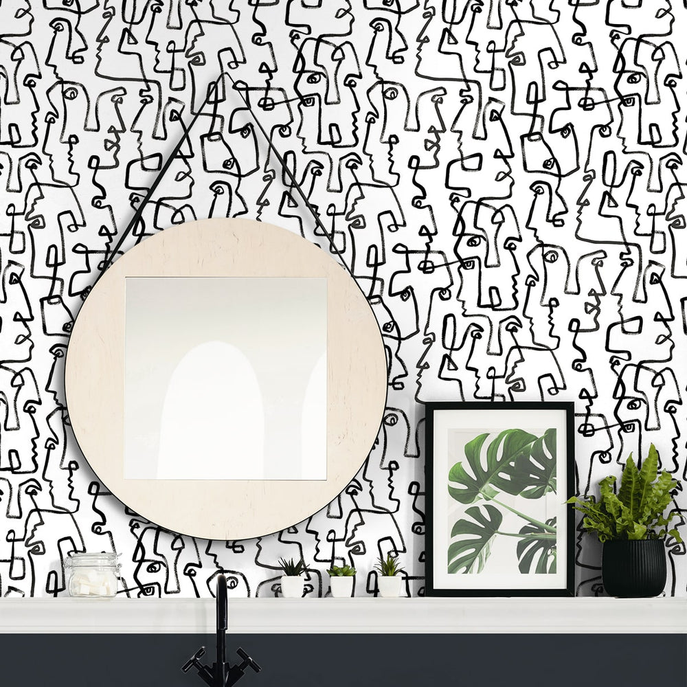 
                  
                    160011WR abstract peel and stick wallpaper bathroom from Surface Style
                  
                