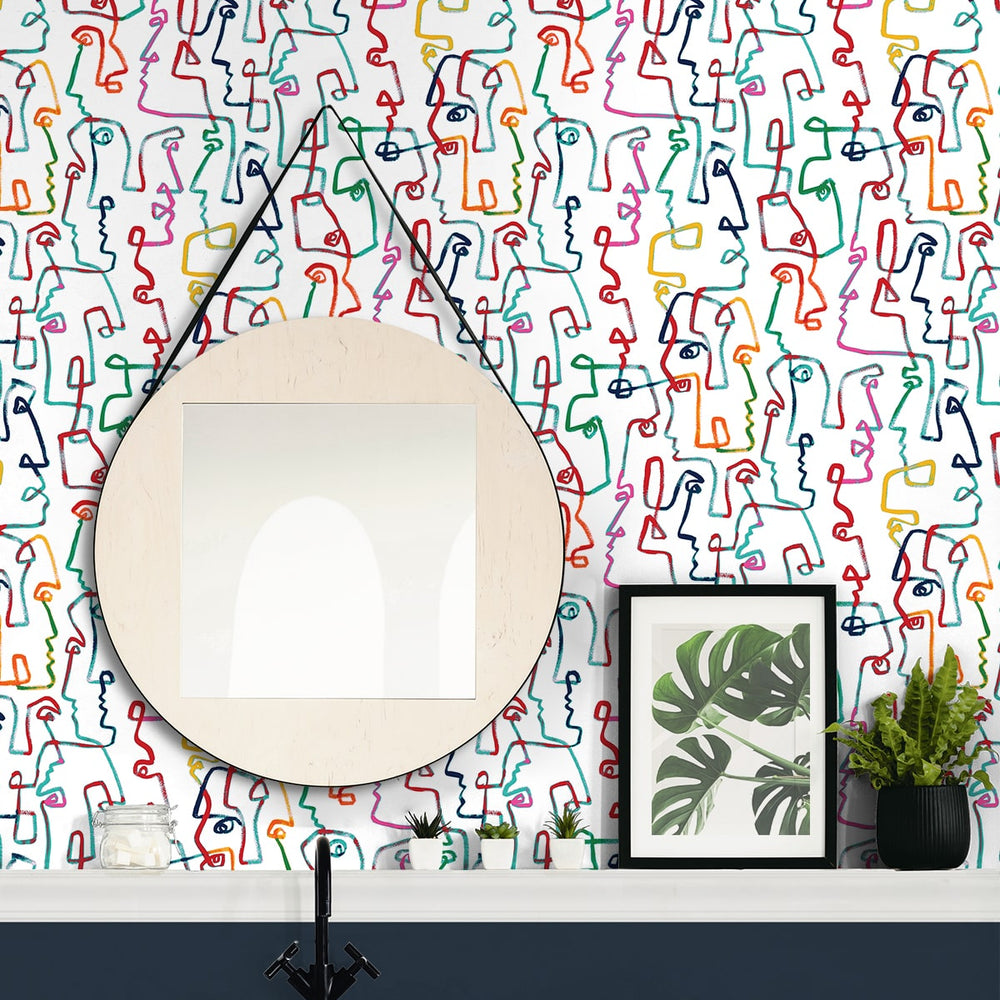 
                  
                    160012WR abstract peel and stick wallpaper bathroom from Surface Style
                  
                